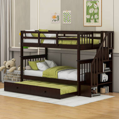 Polebridge twin over twin on sale bunk bed with trundle